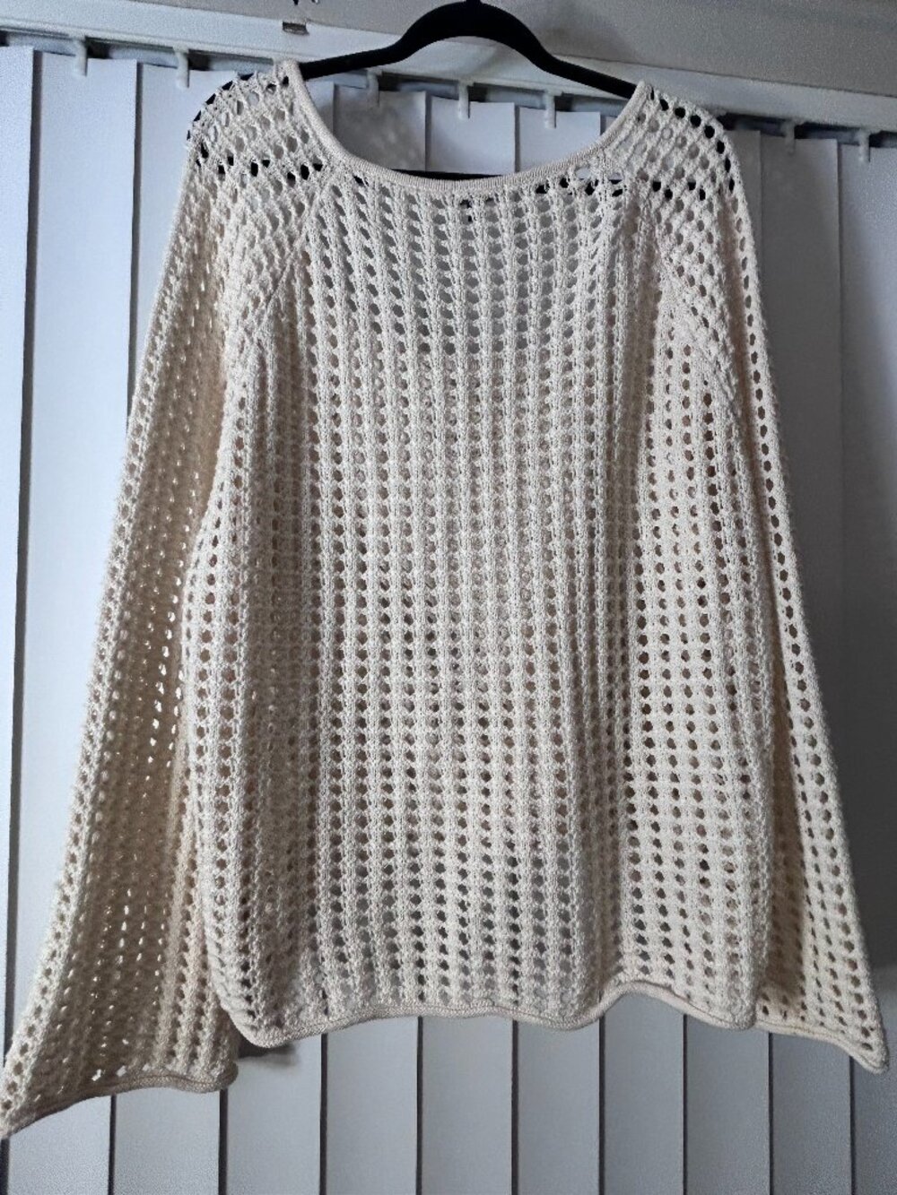 Women's Ivory Wild Fable Crochet Sweater Size XXL Like New